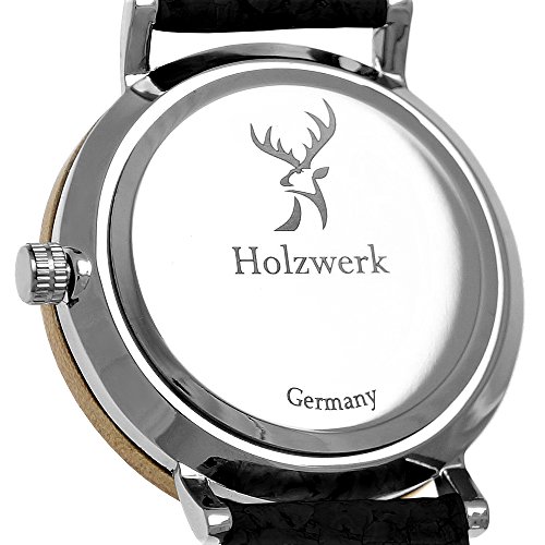 나무손목시계 수제 Holzwerk Germany® 여성용 남성용 에코 내추럴 우드시계 가죽 스트랩 시계 아날로그 클래식 쿼츠시계-550281