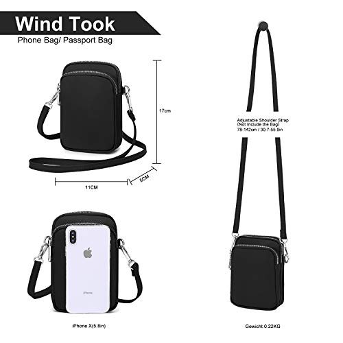 Wind Took 휴대폰 크로스백 숄더백 소형 크로스백 숄더백 휴대폰 케이스 지갑-560029 독일출고