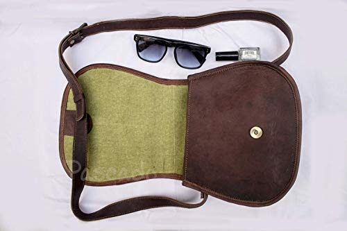 PASCADO Vintage leather 크로스바디 body mini handmade 크로스백over bag for women sling over the shoulder purse  미국출고-560343