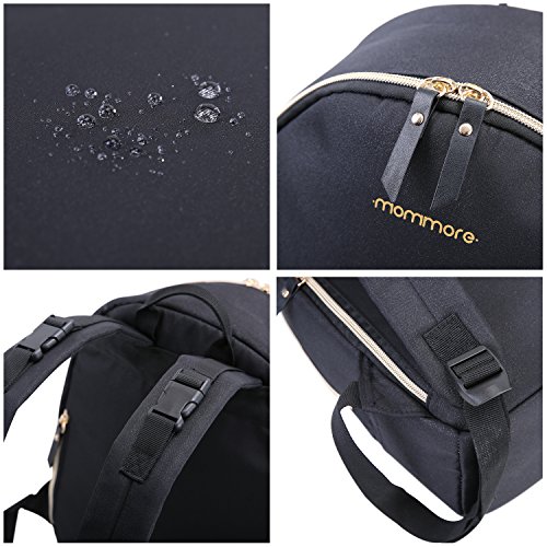 mommore Diaper Bag Backpack 백팩 백 가방 Lightweight Diaper Bag Baby Nappy Changing Bags for Baby Care, Black  미국출고-560393