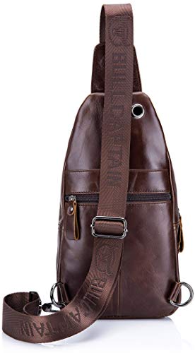 Genuine Leather Sling Bag,Full Grain Leather Casual 코로스바디 백 Shoulder Backpack Travel  미국출고-560395