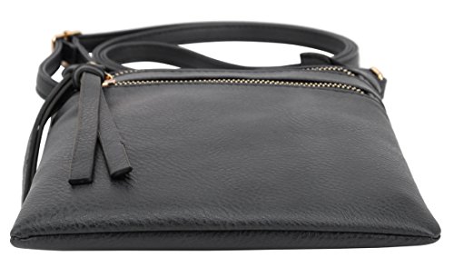 DELUXITY 코로스바디 백 Purse Bag Shoulder Bag Multi Pocket Zipper Purse  미국출고-560399