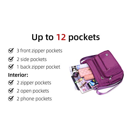 MINTEGRA Women Shoulder Handbag Roomy Multiple Pockets Bag Ladies 크로스바디 가방 미국출고-560555