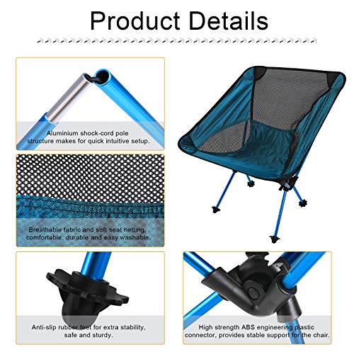 ABCCANOPY Ultralight Portable Camping Chairs Lightweight Compact Folding Chair, 캠핑 의자 미국출고 -562637