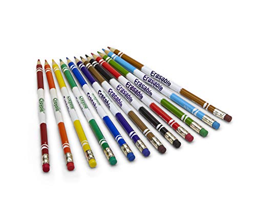 크레욜라 지울 수있는 색연필, 무독성 12 종, 예리한 아동용, 4 세 이상 아동용, 다양한 색상 미국출고 -564133
