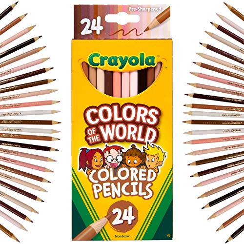 크레욜라 색연필 벌크 세트, Colors of The World, 연필 색 24 종 6 세트 미국출고 -564208