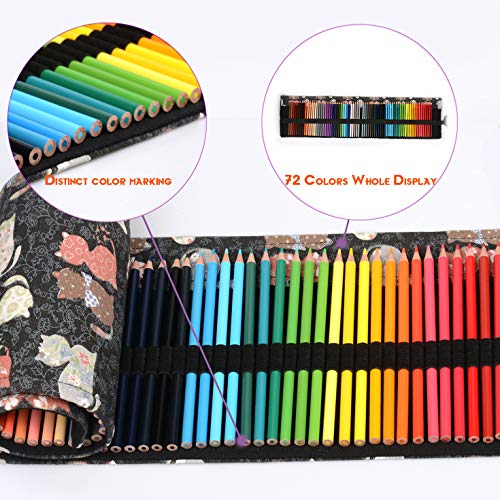 ThEast 72 색연필 for Adult Coloring Book, Premier Coloring Pencils Set, Artist Soft Core Oil Based Color Pencil Set-5 미국출고 -564224