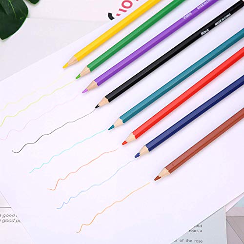 Riyanon 색연필 for Kids, Color Pencils Kit, Colour Pencil Set of Drawing Kits with Portable Roll-Up Pouch Canvas Bag for Fe 미국출고 -564225