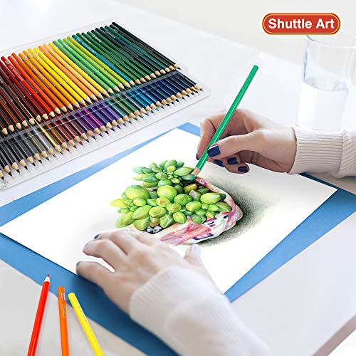 Shuttle Art 136 색연필, 성인용 색칠 공부 세트, 낙서, 스케치, 드로잉, 미술 용품 미국출고 -564262