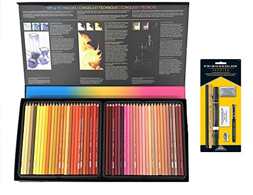 프리즈 마 Premier 색연필, Soft Core, 150- 색 With 프리즈 마 색연필 악세서리 세트, 7-Piece 미국출고 -564287
