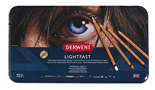 Derwent Lightfast 색연필, 메탈 틴, 72 색 (2302722) 미국출고 -564303