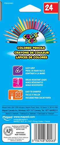 Maped ColorPeps Triangular 색연필, 다양한 색상, 24 개입 (832046ZV) 미국출고 -564304