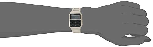 카시오 손목시계 Data Bank Quartz Watch with Resin Strap, Beige, 24.1 (Model - CA-53WF-8BCF) 미국출고 -564425