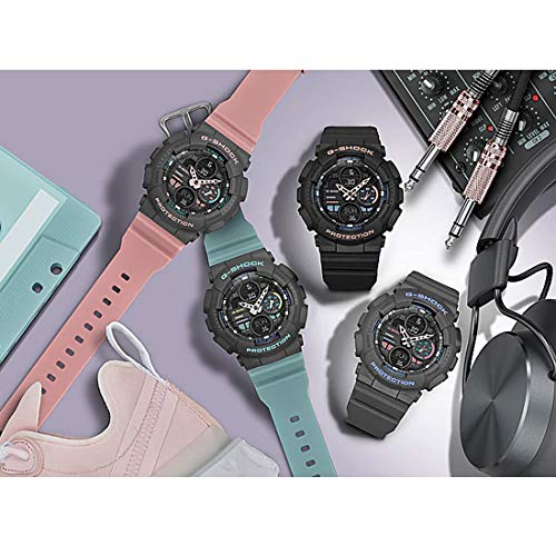 여성용 카시오 손목시계 지샥 S- 시리즈 블루 레진 밴드 시계 GMAS140-2A 미국출고 -564547