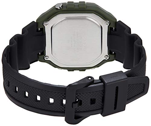 카시오 손목시계 남성용 클래식 스테인리스 스틸 쿼츠 시계 , 블랙, 21.1 (모델 - W-218H-3AVDF) 미국출고 -564549