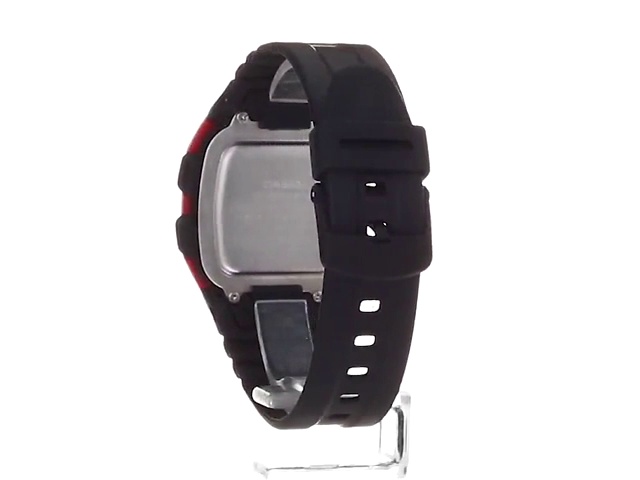 카시오 손목시계 Mens Classic Quartz Resin Strap, Black, 24.5 Casual Watch (Model - W-96H-4AVCF) 미국출고 -564563