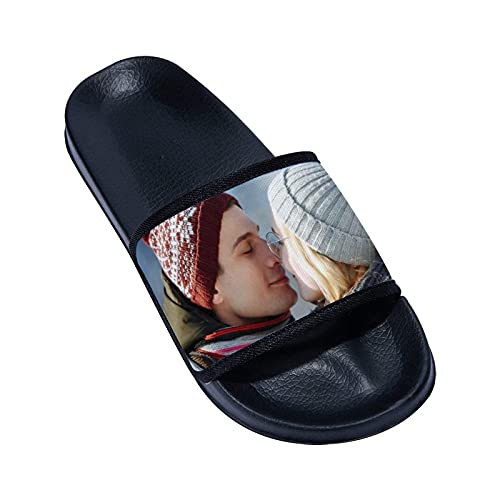Personalized Slides Sandals with Your Photo/Text, Beach Casual Comfort Custom Slippers for Women/Men/Kids 574357 미국출고 샌들