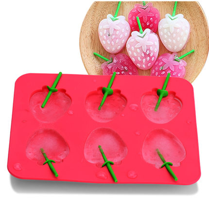 얼음트레이 딸기 모양 스트랩 소프트 576474 얼음틀 아이스바 스틱