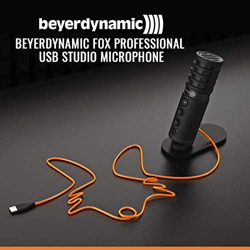 Beyerdynamic Fox 전문 USB 스튜디오 마이크 Beyerdynamic DT770 Pro 80옴 헤드폰 및 액세서리 번들 578341 미국출고 마이크