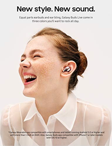 SAMSUNG Galaxy Buds Live True Wireless Earbuds US 버전 액티브 노이즈 캔슬링 무선 충전 케이스 포함 미스틱 브론즈 579802 미국출고 이어폰
