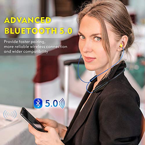 Bluetooth 귀마개 헤드폰 Mipeace 넥밴드 무선 이어버드 귀마개29db 소음 감소 절연 인이어 귀마개 이어폰 마이크 및 컨트롤 포함 579823 미국출고 이어폰