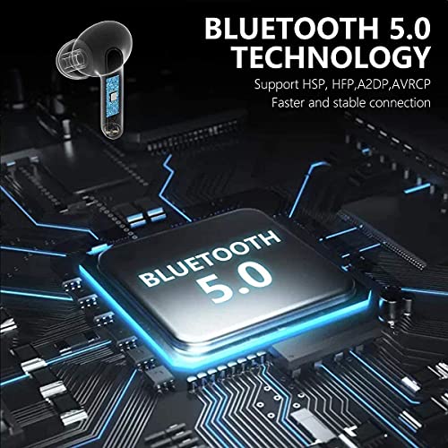 무선 이어버드 노이즈 캔슬링 헤드폰 Bluetooth 5.0 이어버드 스마트 터치 컨트롤 HiFi 스테레오 사운드 및 내장 마이크 579880 미국출고 이어폰