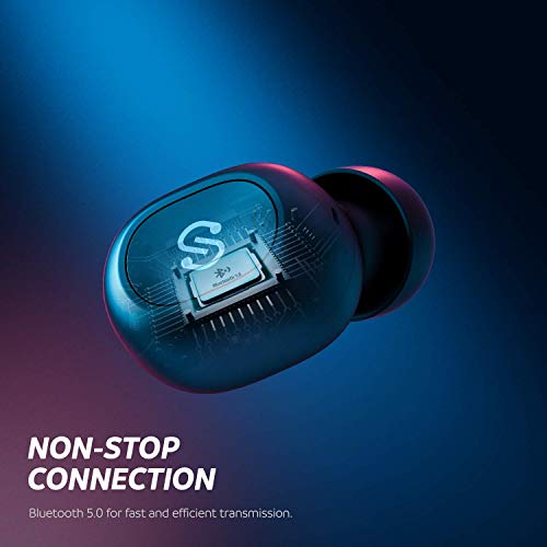 SoundPEATS True Wireless Earbuds Bluetooth 5.0 이어폰 인이어 스테레오 무선 헤드폰 마이크 포함 579887 미국출고 이어폰