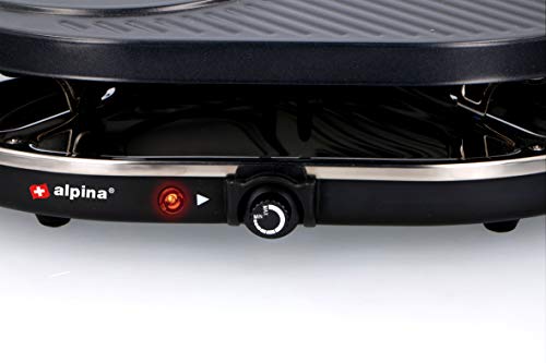 라클렛 라끌렛 Alpina Raclette 테이블 그릴 1200W 8인용 전기그릴-585052