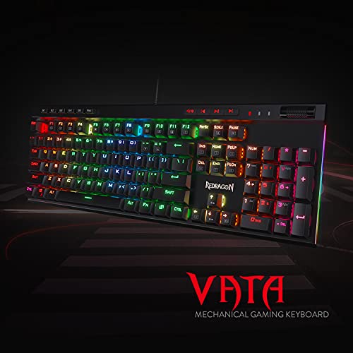 레드드래곤 K580 VATA RGB LED 백라이트 기계식 게임용 매크로 키585084 미국 키보드
