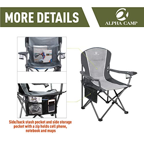 야외 캠핑 경량 미국 의자 휴대용 586022 대형 접는 헤비 듀티 스틸 프레임 컵 홀더가있는 접이식