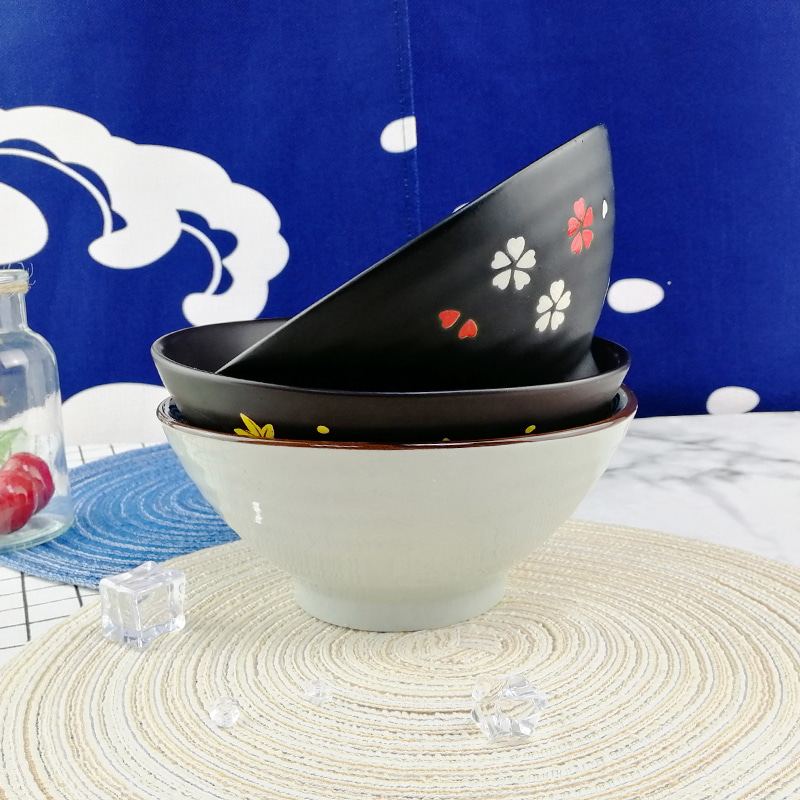 라면그릇 일본식 복고풍 도자기그릇하채와 풍오동그릇맛 천그릇-595848