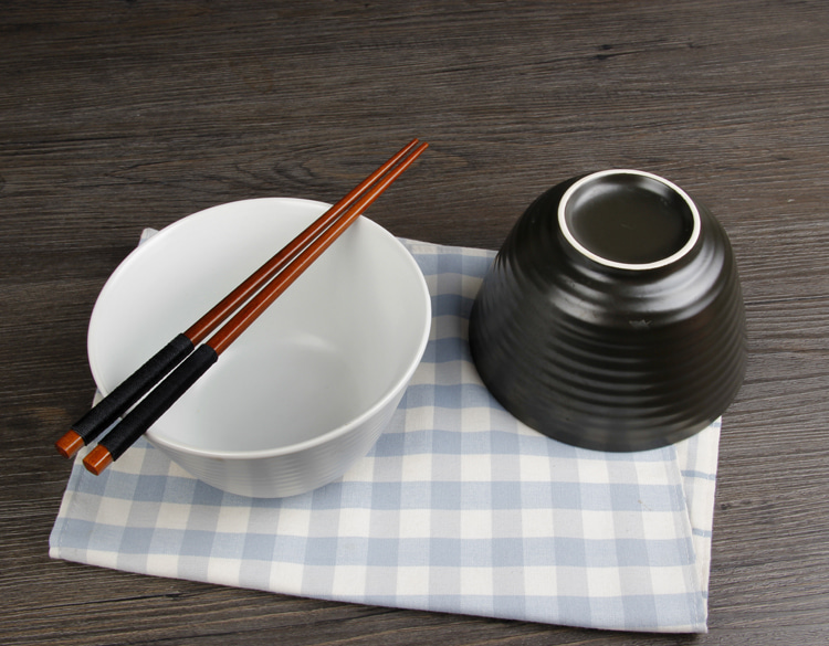 라면그릇 도자기그릇 세트 일본식 우동그릇 블랙 빈티지 볼-595879