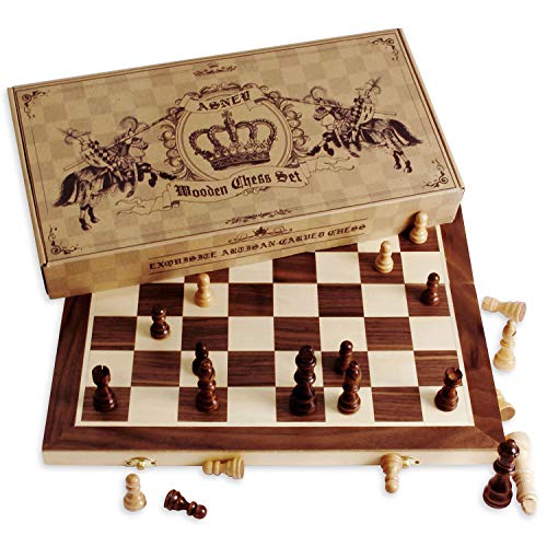 독일 마그네틱 체스 세트 나무 보드 게임 세트 수제 체스 조각-600656