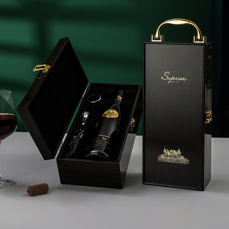 와인 포장 박스 고급 와인 패키지 선물세트 더블 와인 우드박스 에나멜-602817