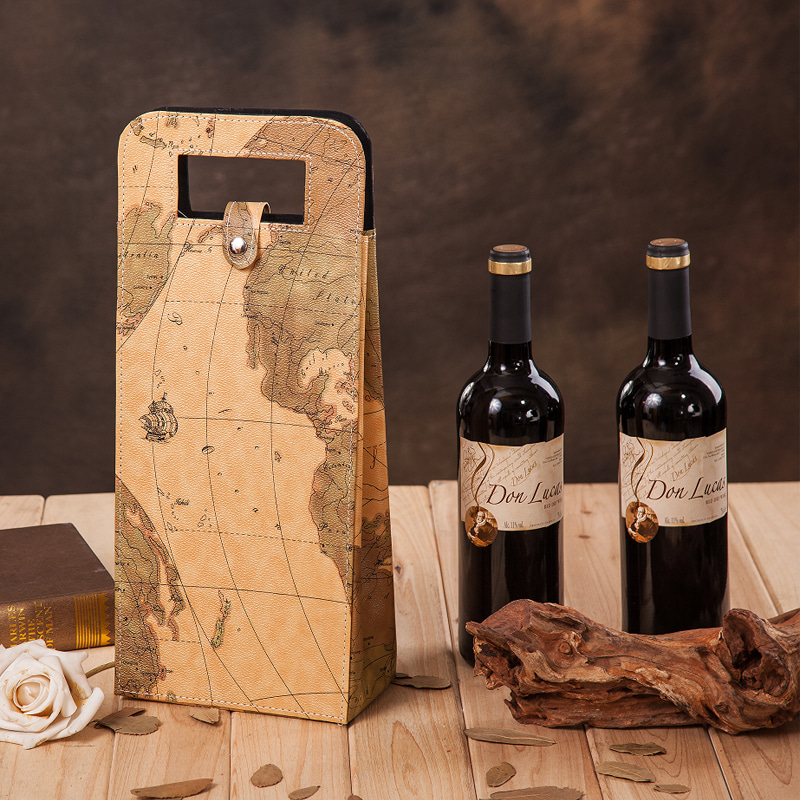와인 포장 박스 고급 와인 가죽 케이스 더블 토트와인 파우치 라피-602820