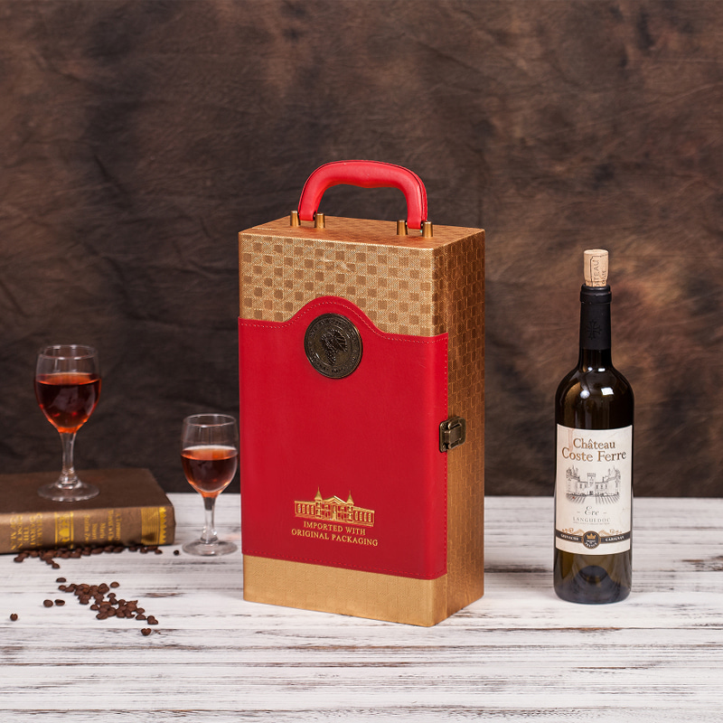 와인 포장 박스 토트 라피 와인 패키지 더블 위시본 듀얼 프리미엄-602825