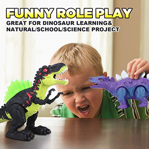 REMOKING 장난감 세트 빛과 소리가 있는 걷는 (2팩) 교육용 603196 공룡 미국 피규어