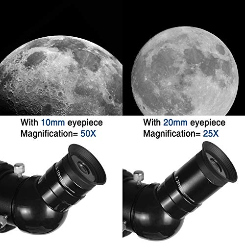 초보자 80mm 조리개 500mm AZ 마운트 달과 행성을 관측할 수 있는 삼각대와 전화 어댑터 포함 굴절 전문 603412 미국 천체 망원경 천문 별자리