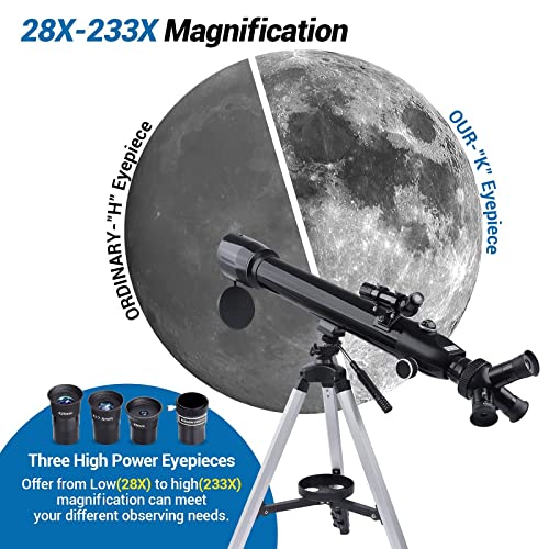70mm 조리개 700mm 초점거리 3회전 가능한 눈동자 포함 굴절 삼각대 전화 어댑터 휴대 가방 603417 미국 천체 망원경 천문 별자리