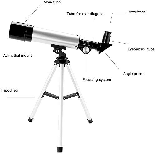 초보자 애니프로 교육완구 삼각대와 3배율 아이피스 360 50mm 스팟팅 스코프 603418 미국 천체 망원경 천문 별자리