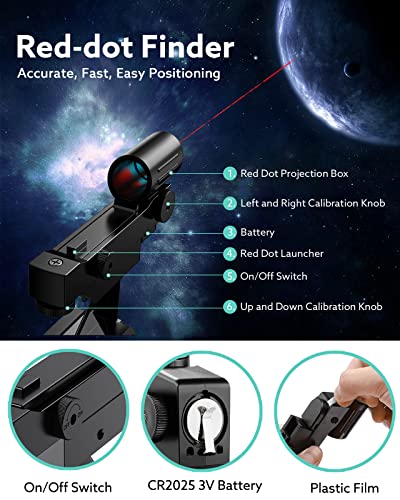 70mm 조리개 700mm 굴절 초보자 휴대 여행 조절 가능한 삼각대 전화 어댑터 리모컨 603450 미국 천체 망원경 천문 별자리