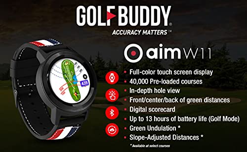 Golf Buddy Aim 골프 GPS 프리미엄 풀 컬러 터치스크린 605120 미국 시계