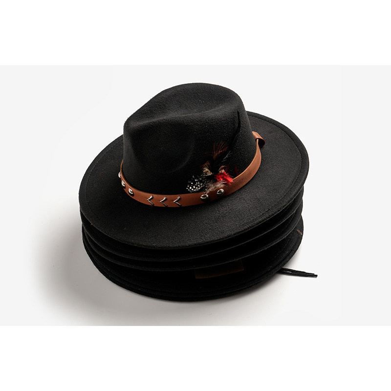 카우보이 모자 소품 티베트 모자 서부 캐주얼 선캡 스웨이드-605525