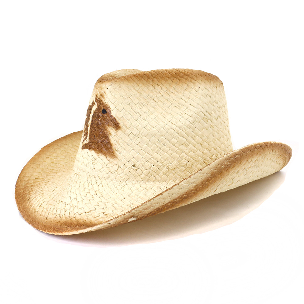 카우보이 모자 소품 밀짚모자 스프레이 웨스턴 모자 야외 비치 선캡-605549