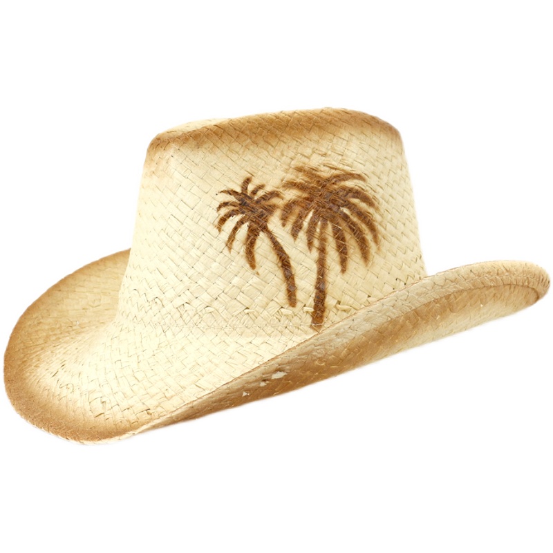카우보이 모자 소품 밀짚모자 스프레이 웨스턴 모자 야외 비치 선캡-605549