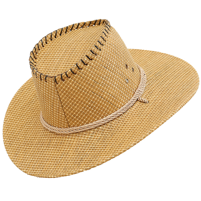 카우보이 모자 소품 밀짚모자 챙모자 웨스턴 캡 여름 야외 선캡 모자-605586