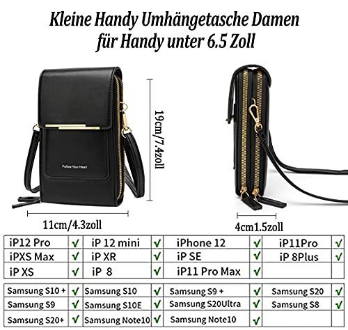 HAIWILL 미니 휴대폰 숄더백 휴대폰 가방 크로스백 클러치 지갑 독일발송