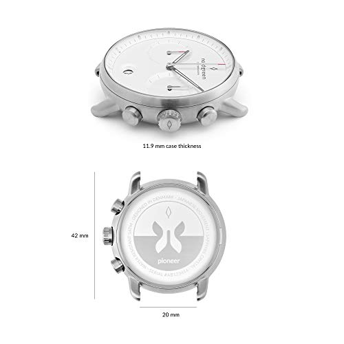 노드그린 스칸디나비아 디자인 시계 쿼츠 실버 케이스 블루 손목시계-610764