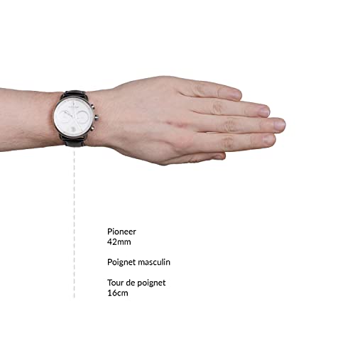 노드그린 스칸디나비아 디자인 시계 쿼츠 실버 화이트 손목시계-610771