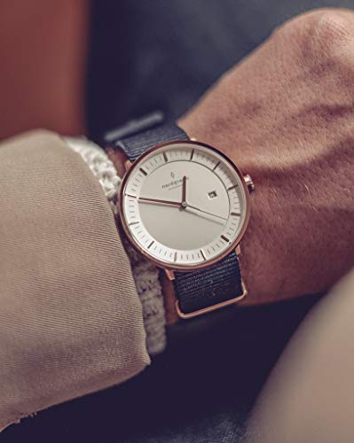 노드그린 스칸디나비아 디자인 시계 쿼츠 골드 화이트 손목시계-610780